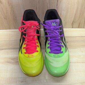 Puma Neon Mismatched Sneakers.  x Rick and Morty MB.02 "Adventures" sneakers
